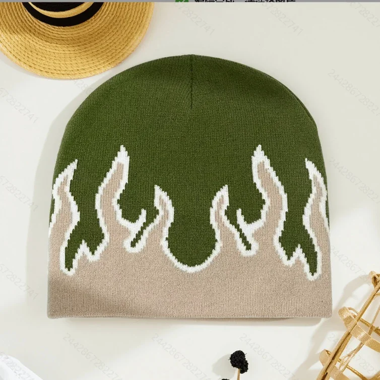 Two-Tone Graphic Knit Beanies product photograph